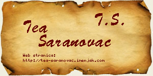 Tea Saranovac vizit kartica